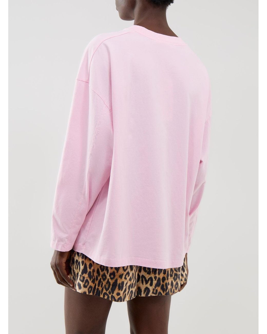 American Vintage Pink Gixy Long-Sleeved T-Shirt