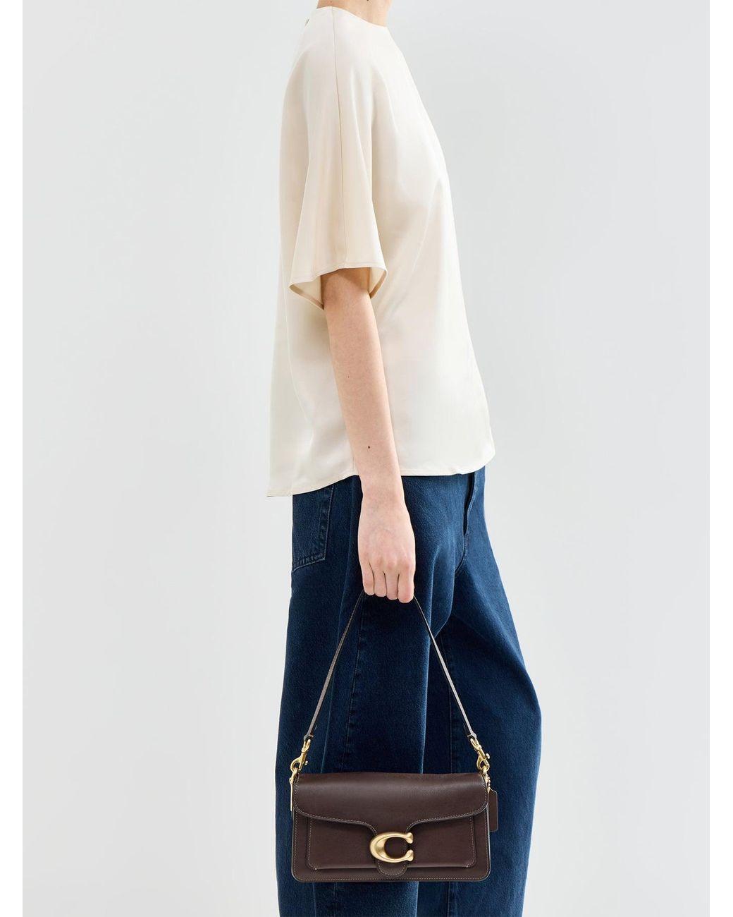 COACH Blue Tabby 26 Soft Grain Shoulder Bag Maple