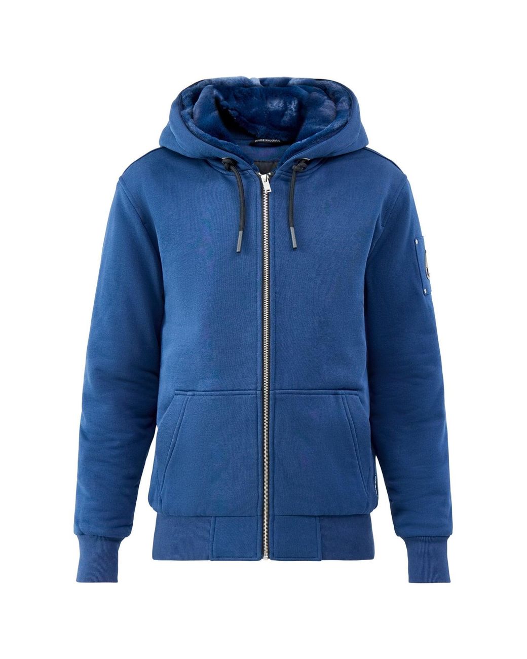 Moose Knuckles Blue Classic Bunny Zip Hoodie Nightfall for men