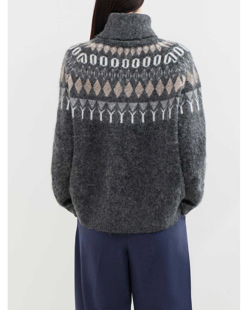 Day Birger et Mikkelsen Gray Reidar Collared Jumper