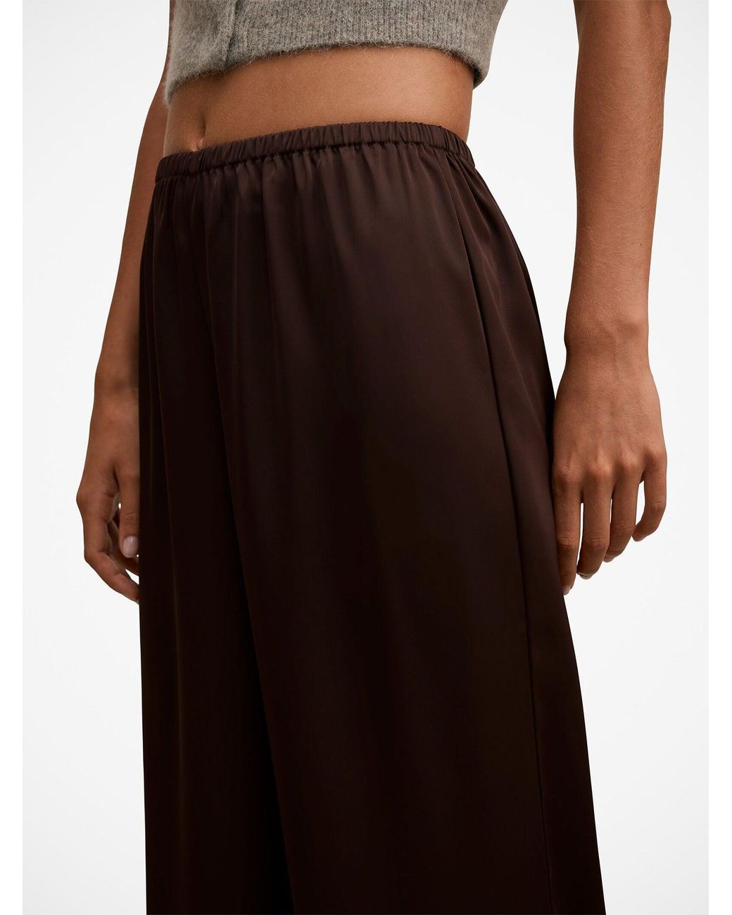 Forever New Brown Sara Wide Leg Trousers