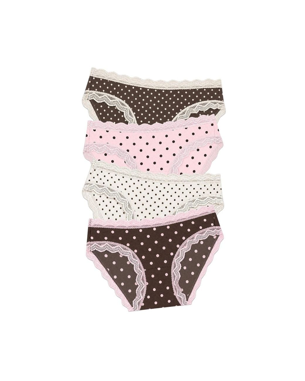 Stripe & Stare White Original Knicker Four Pack