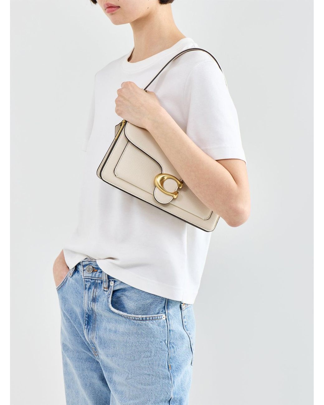 COACH Natural Tabby 26 Shoulder Bag Chalk