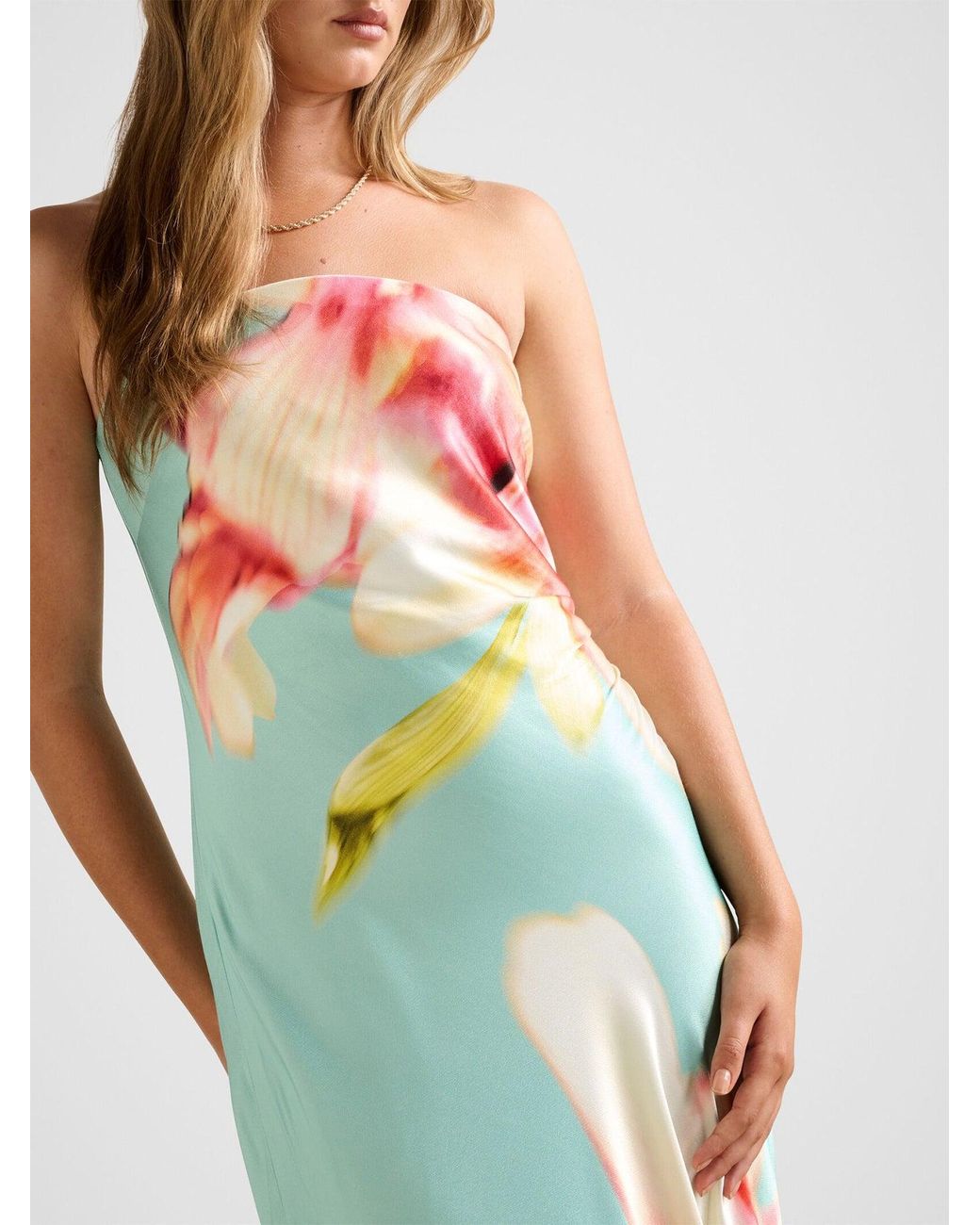 Forever New Green Estelle Strapless Maxi Dress