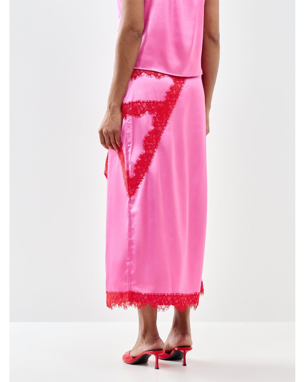 Never Fully Dressed Pink Maxi Lace Lily Skirt