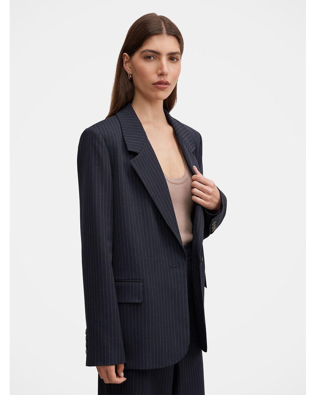 Forever New Blue Paloma Single-Breasted Blazer