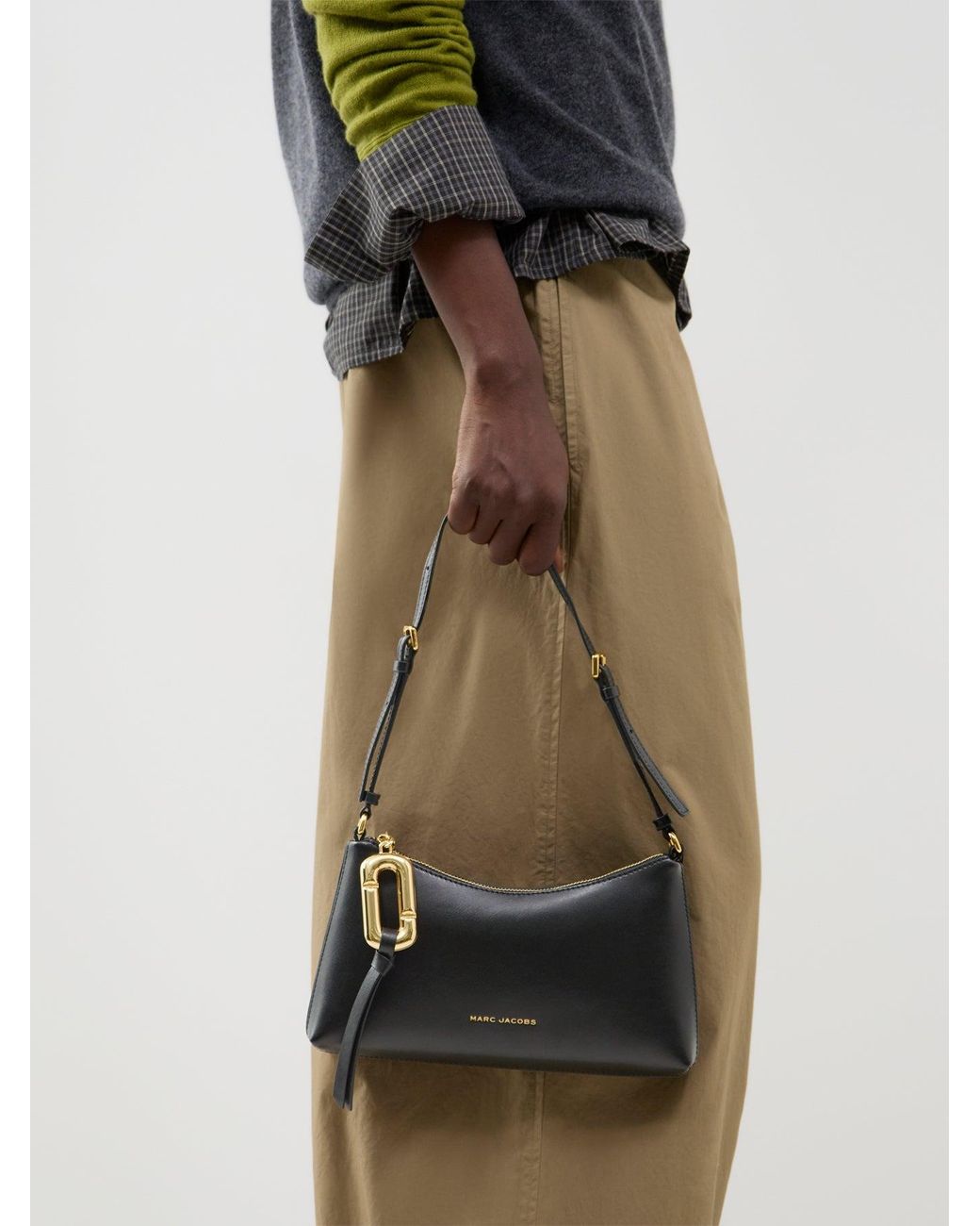 Marc Jacobs Black The Pouch Mini Coated Shoulder Bag