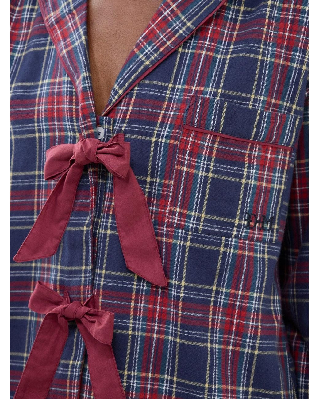 Damson Madder Blue Antonella Flannel Pyjama Set