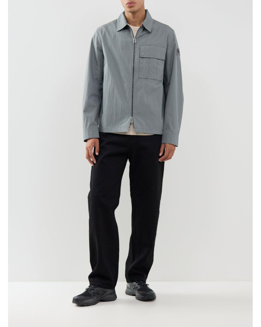 Belstaff Gray Cargo Overshirt for men
