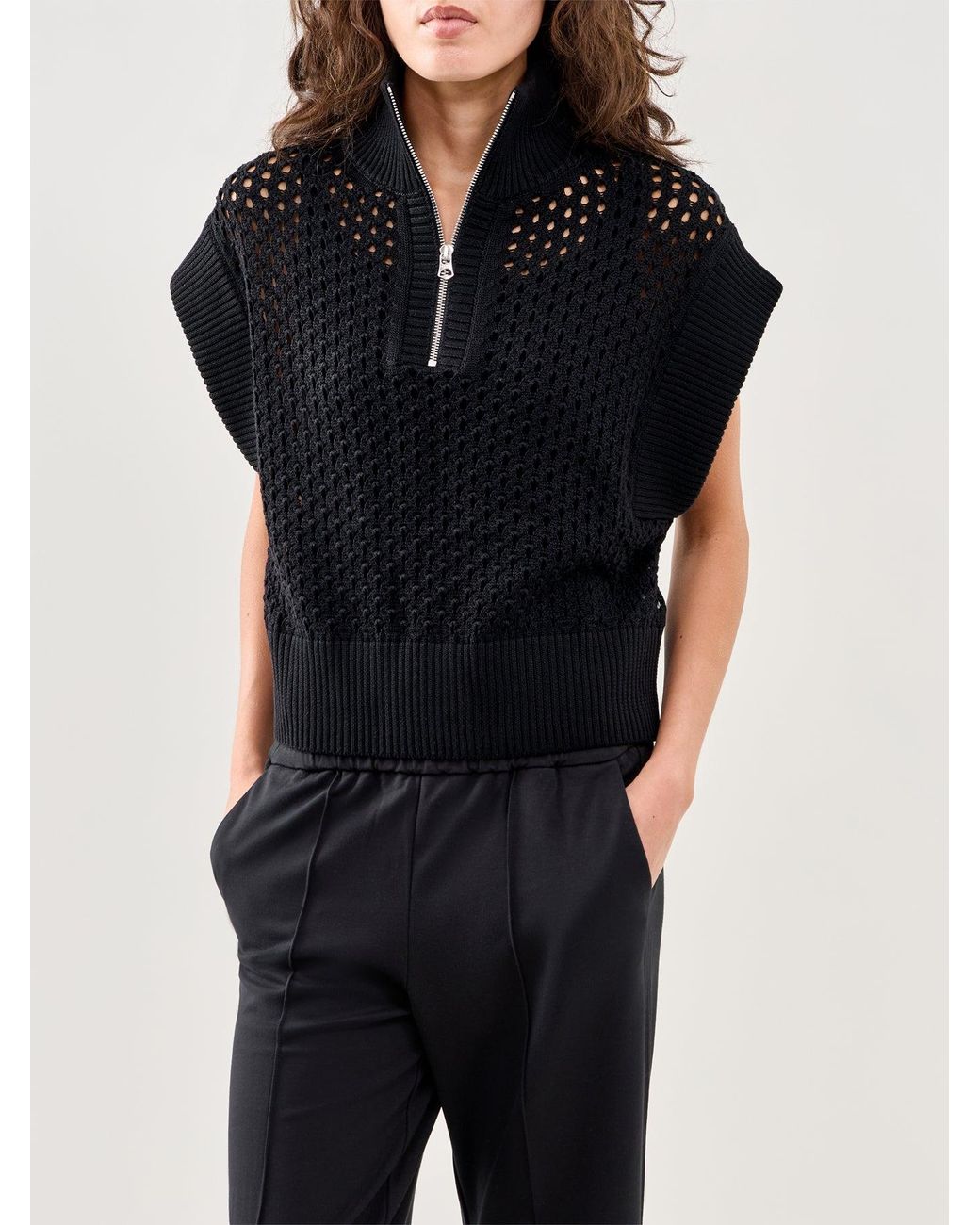 Varley Blue Gaines Half Zip Sweatshirt