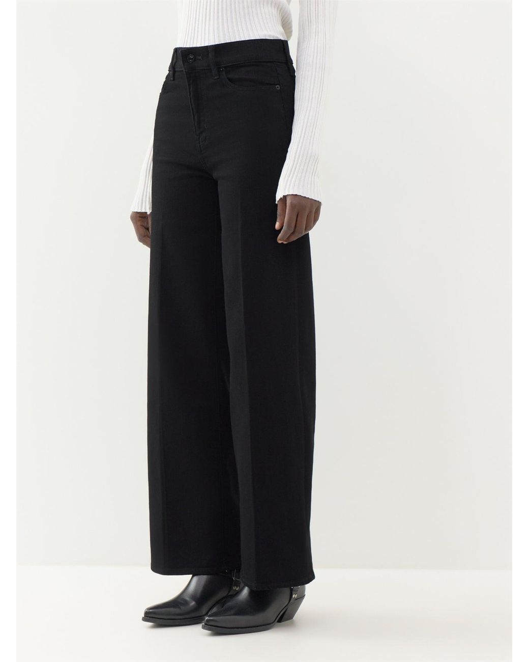 FRAME Black Le Slim Palazzo Wide Leg Jeans