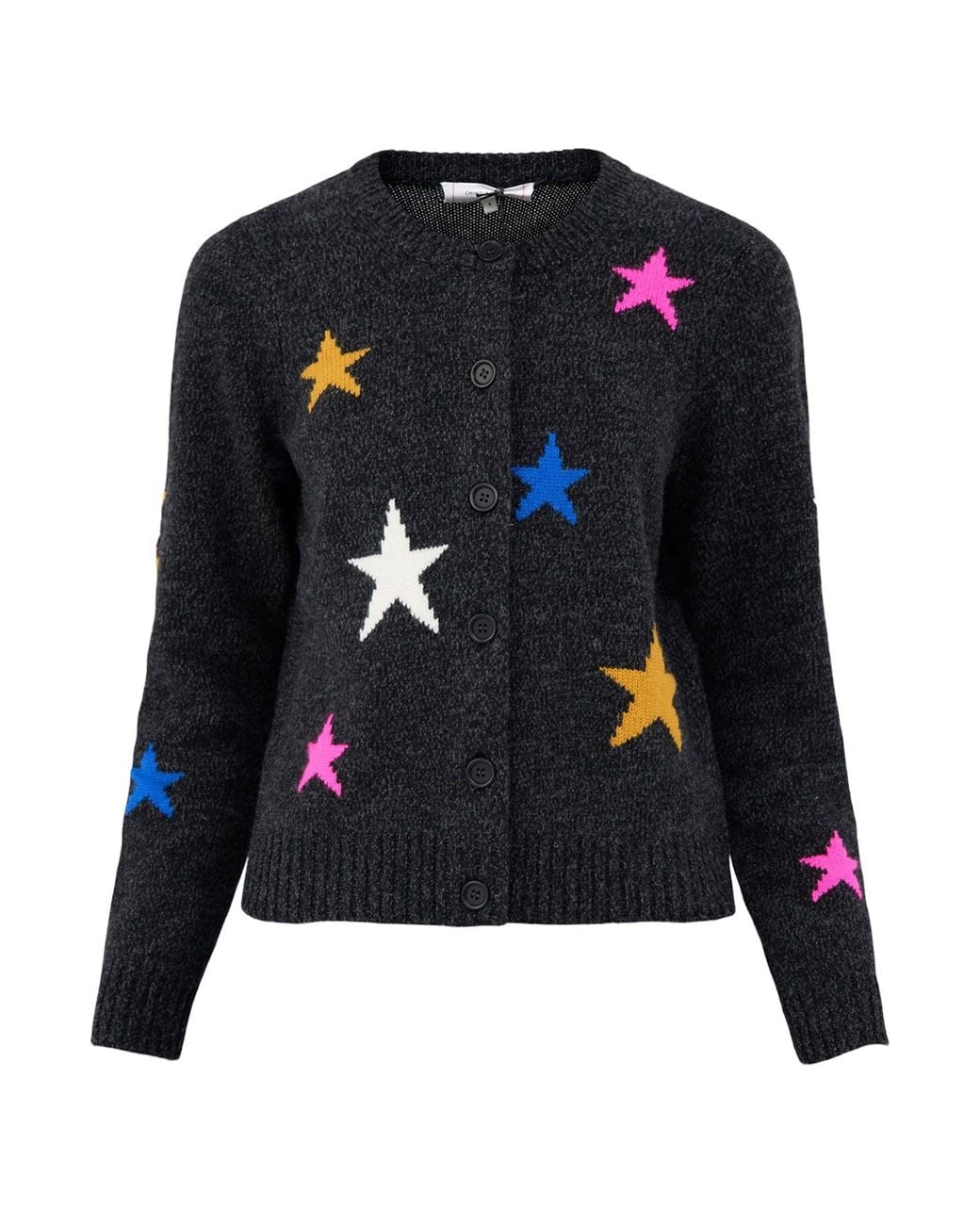Chinti & Parker Blue Star Round Neck Cardigan