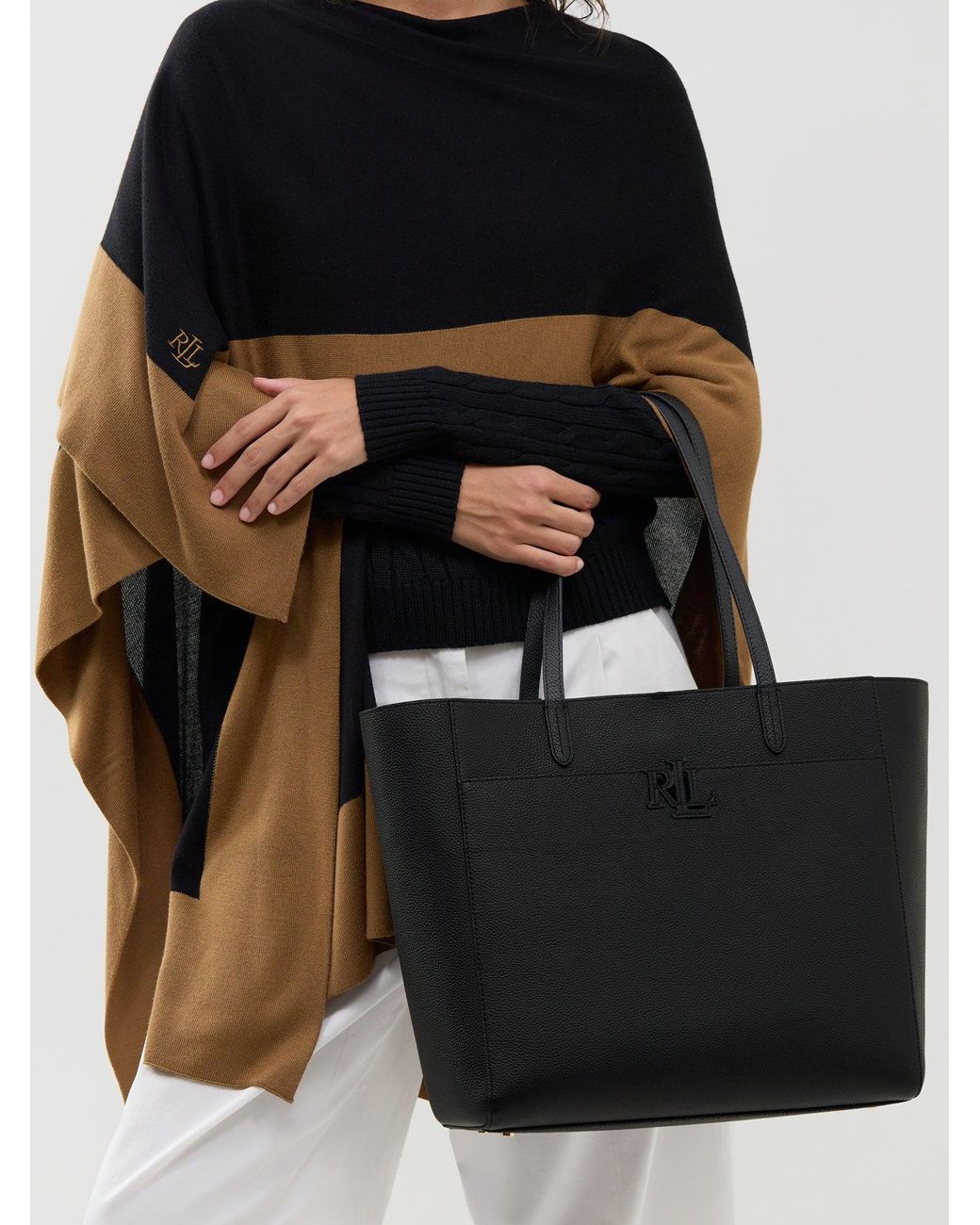 Ralph Lauren Black Cameryn Lg Tote Bag