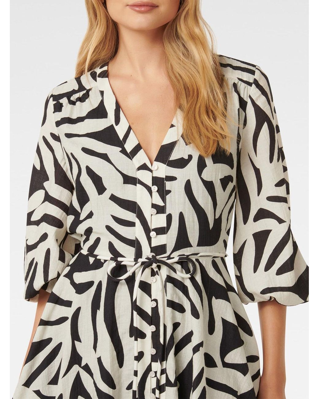 Forever New White Alicia Rope Tie Mini Dress