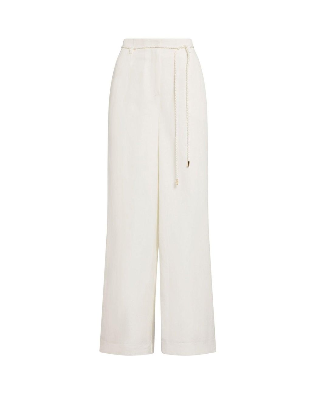 Forever New White Myla Wide Leg Trousers
