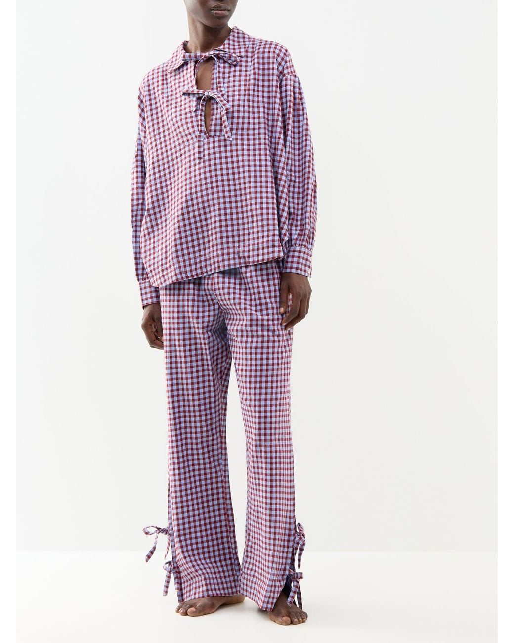 Damson Madder Purple Floki Flannel Pyjama Set