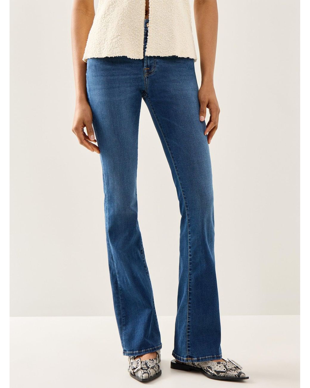 7 For All Mankind Blue Women's Bootcut Bair