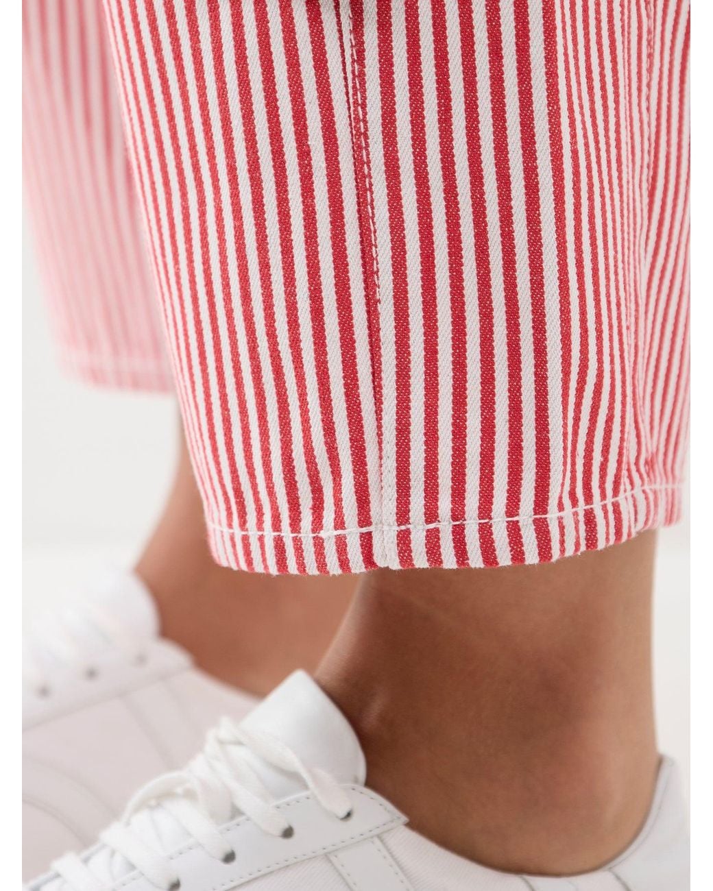 roandzo Pink Striped Barrel Leg Jeans