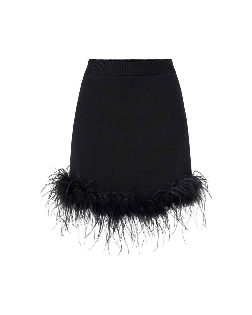 Never Fully Dressed Black Feather Skirt –