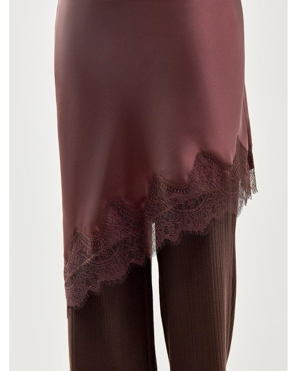 ONLY Purple Faraya Lace Skirt