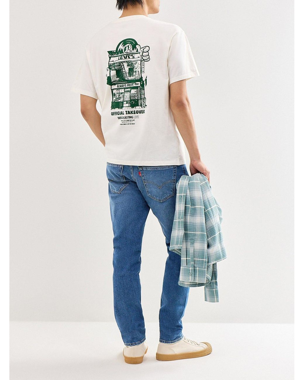 Levi's White Vintage Fit Graphic T-Shirt Cream for men