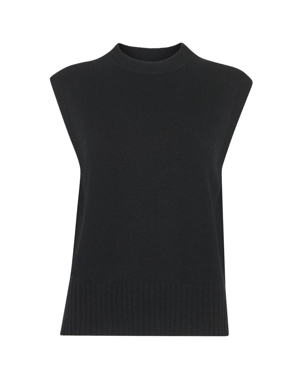 Whistles Black Women's Wool Sleeveless Tank