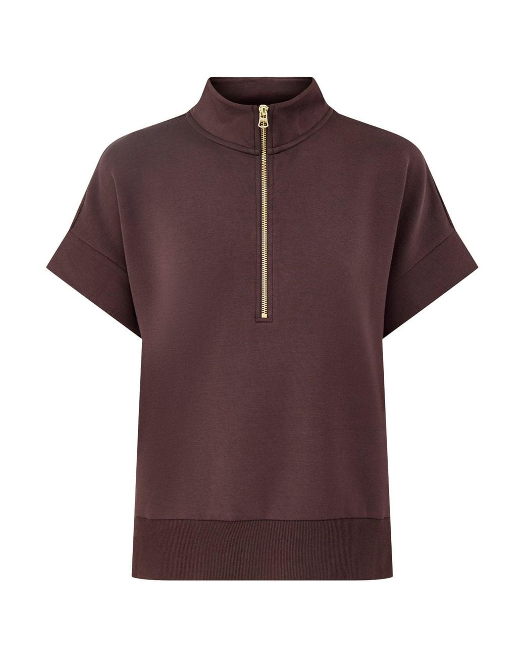 Varley Purple Ritchie Short Sleeve Sweatshirt