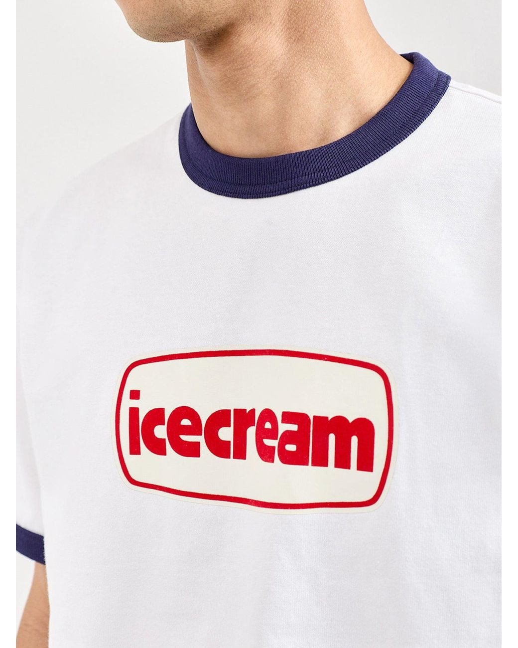 ICECREAM White Ice Cream Tub Ringer T-Shirt for men