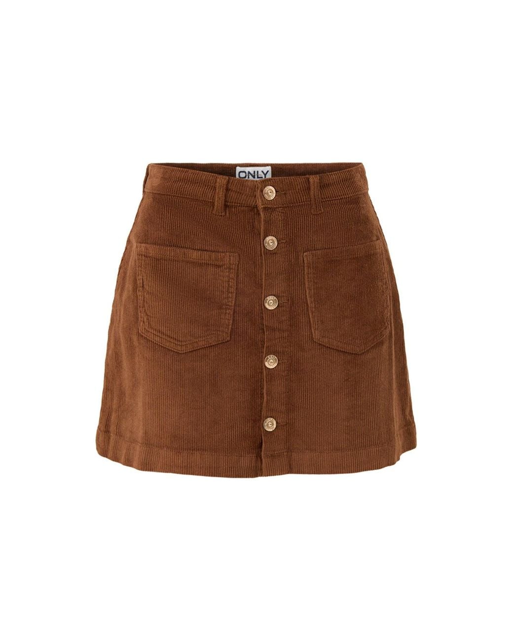 ONLY Brown Amazing Cord Mini Skirt –