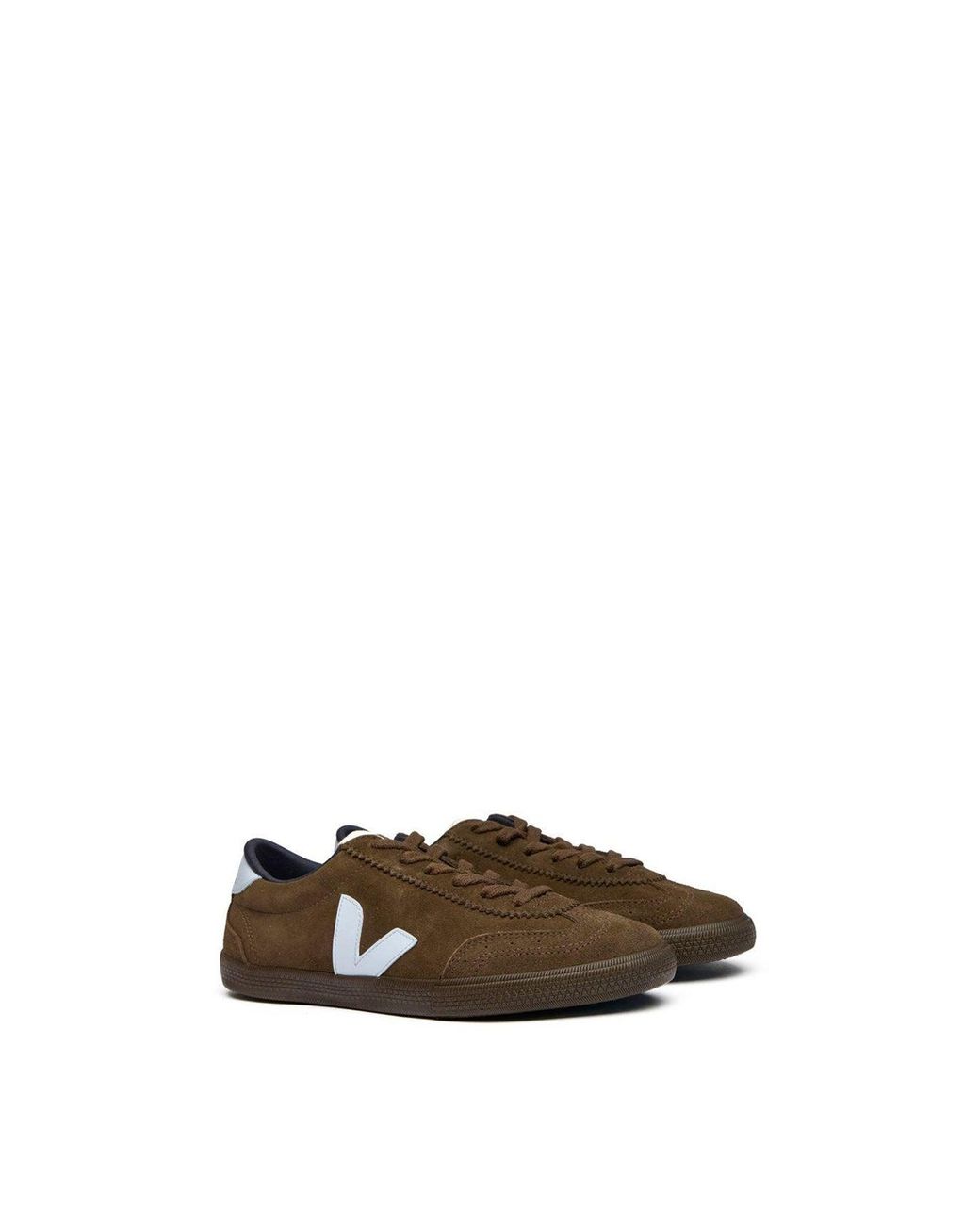 Veja Brown Volley Suede Trainers