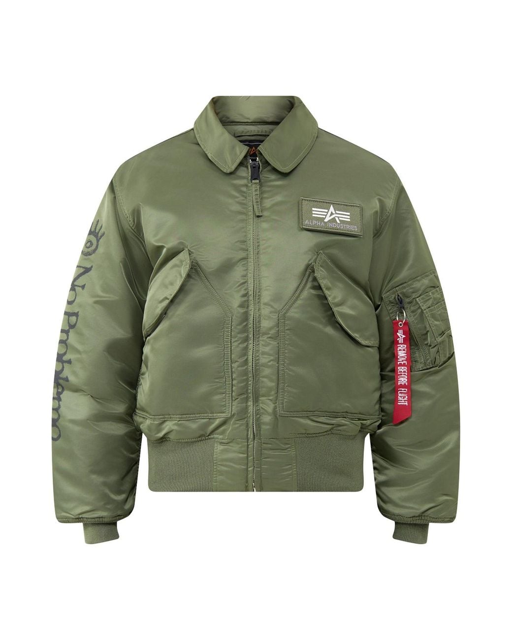 No Problemo Green Np X Alpha Industries Ancient Findings Jacket for men