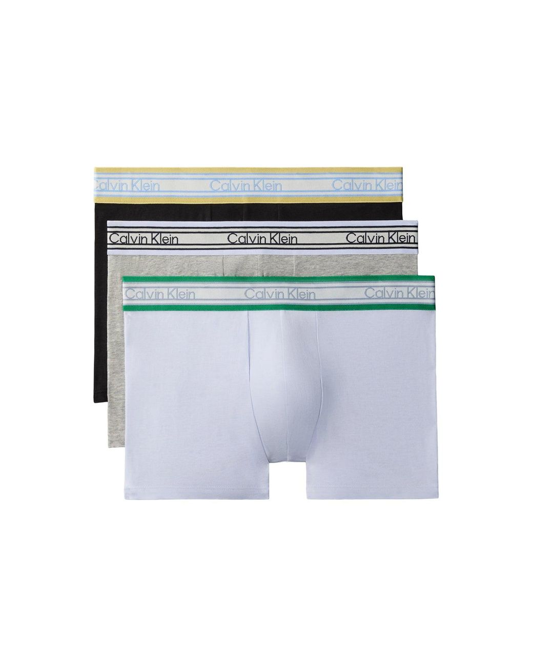 Calvin Klein White Fashion Waistband Trunk 3Pk for men