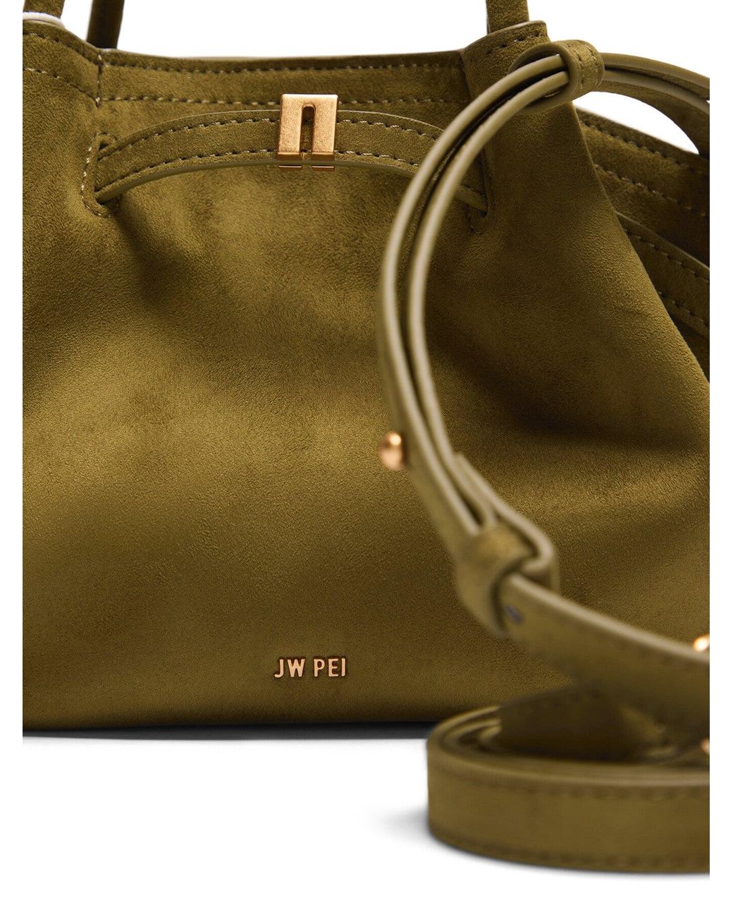 JW PEI Green Hana Mini Faux Suede Tote Bag