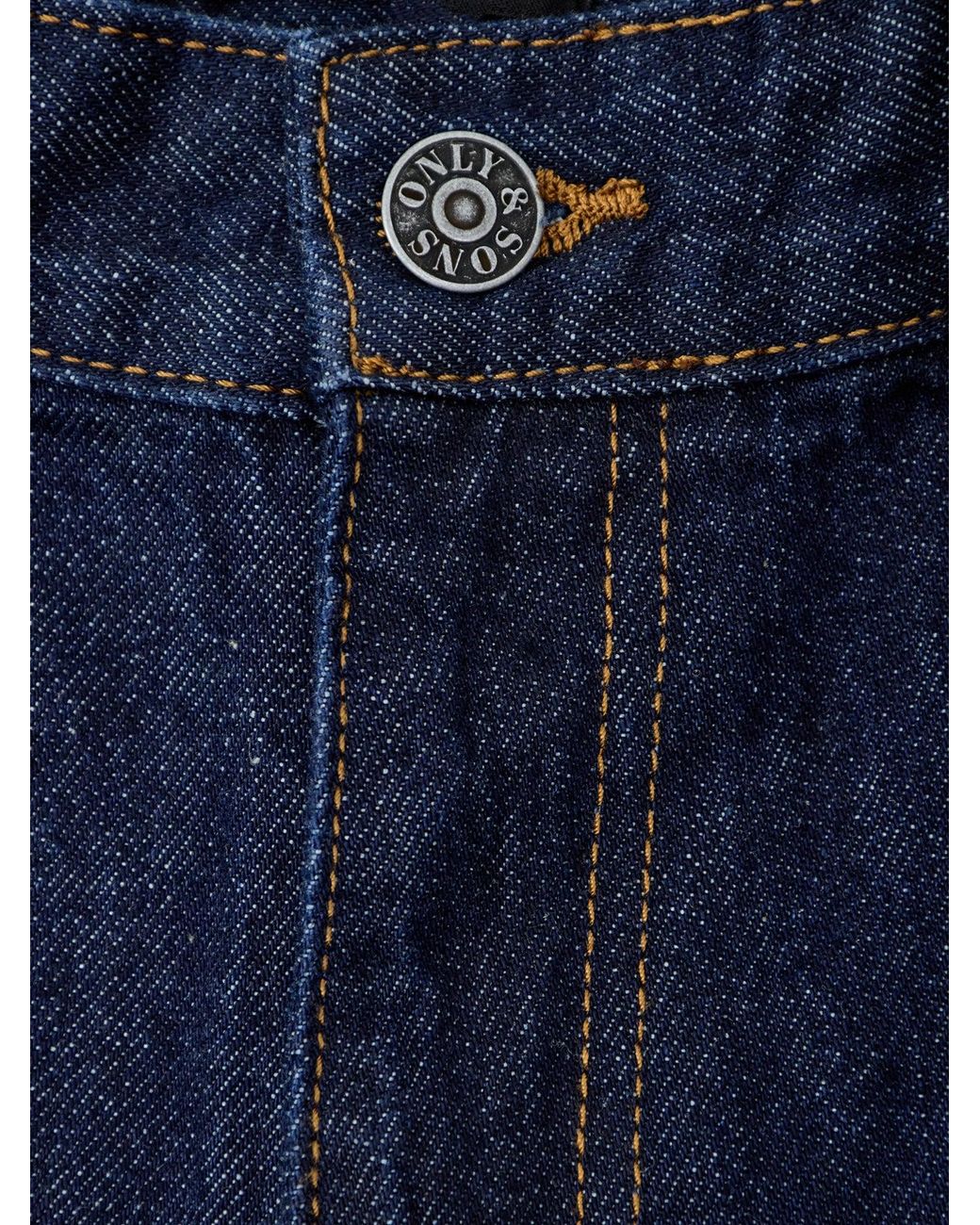Only & Sons Blue Onscarl Balloon Rinse 6916 Shorts for men
