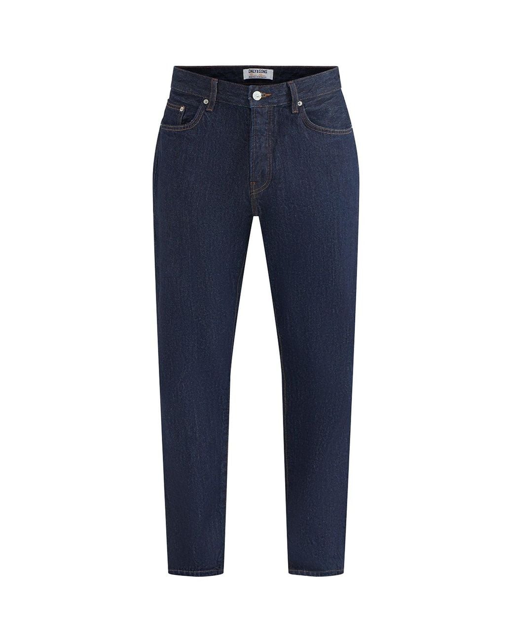 Only & Sons Blue Edge Straight-Leg Organic Cotton Blend Jeans for men
