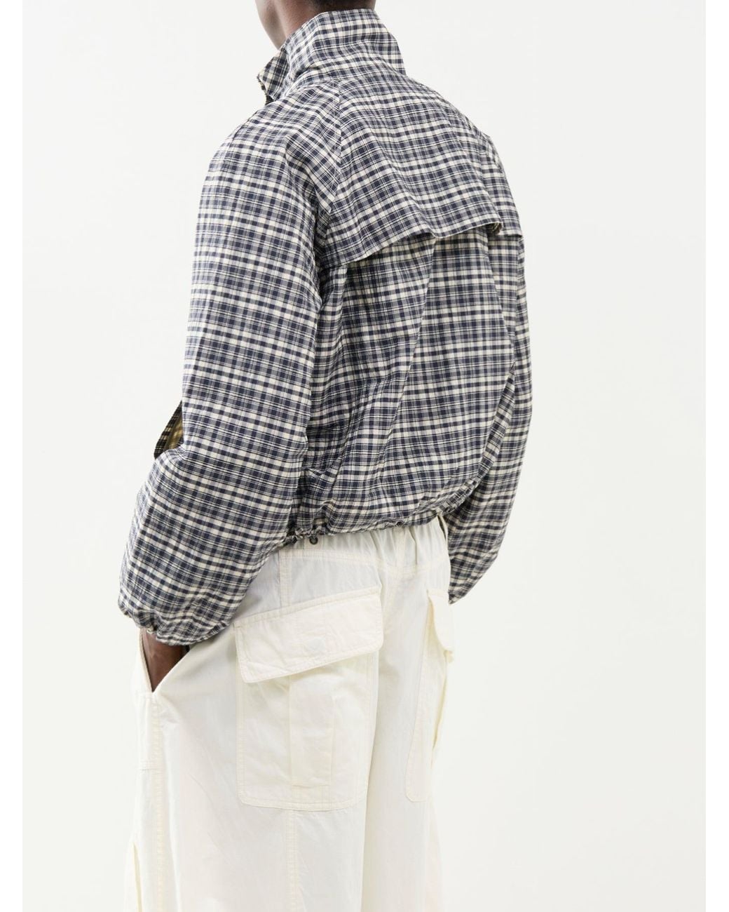 Rails Gray Blake Check Zip-Up Shacket