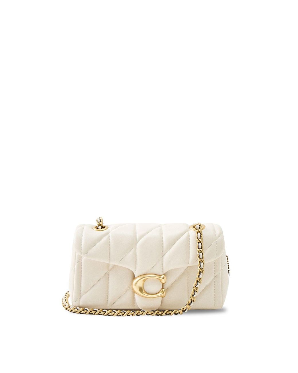 COACH Natural Women's Quilted Tabby Shoulder 20