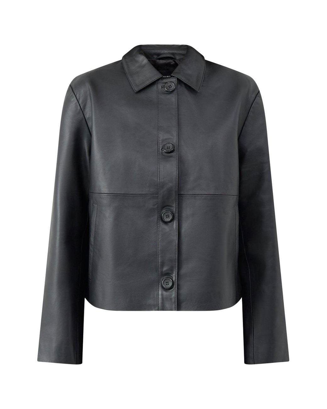 Vero Moda Black Evestina Short Leather Jacket