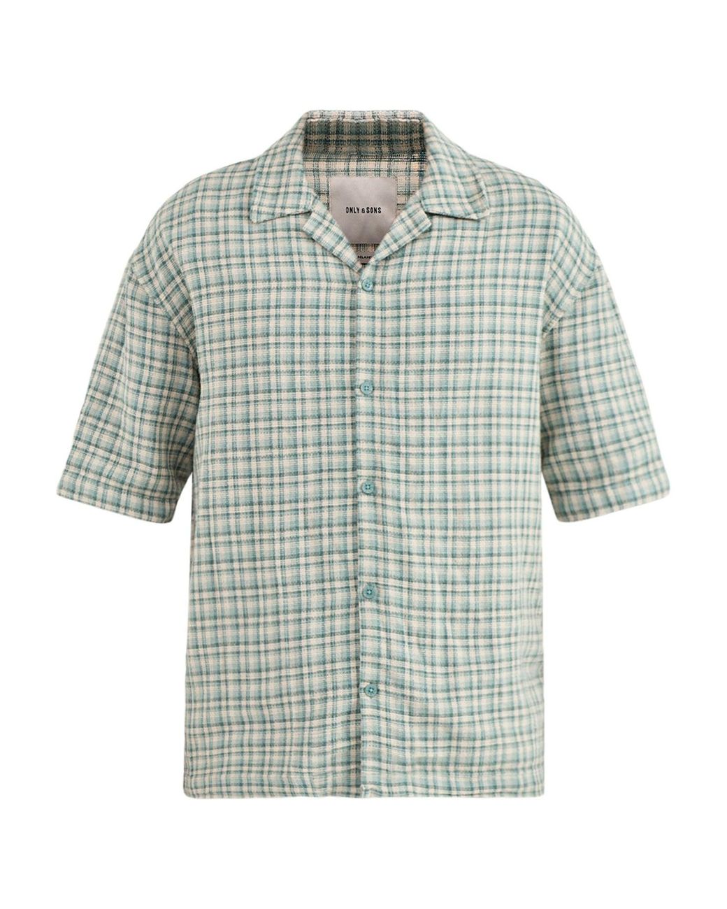 Only & Sons Blue Trev Structured Check Shirt for men