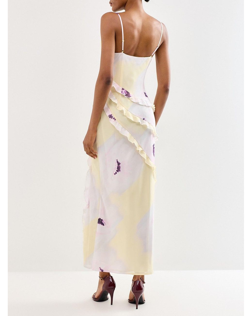 Pretty Lavish White Constance Ruffle Maxi Dress