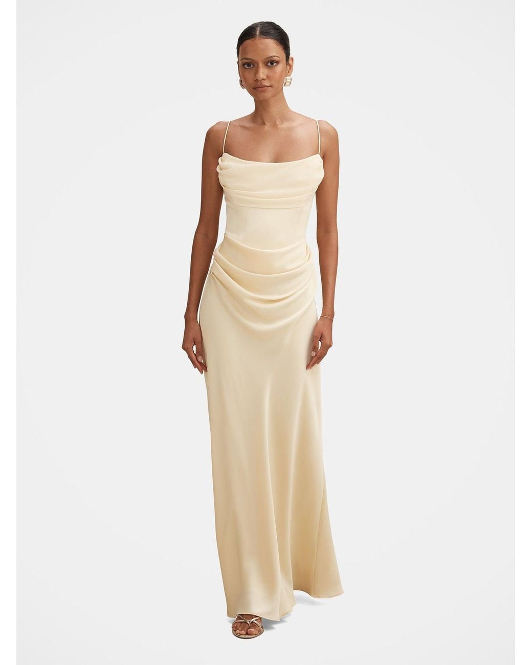 Forever New Metallic Claudia Petite Corset Maxi Dress