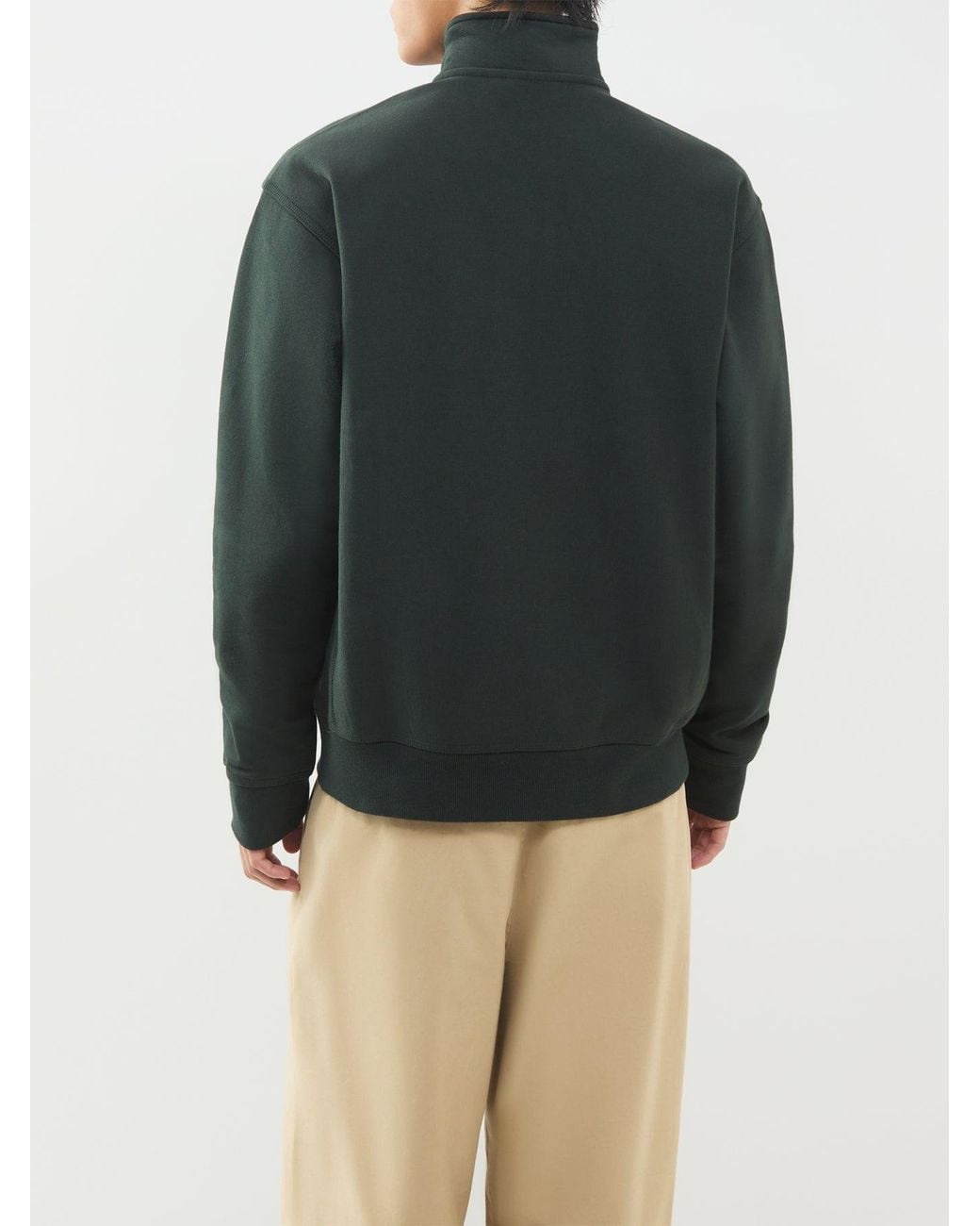 Carhartt Green Half-Zip American Script Cotton Blend Sweatshirt for men