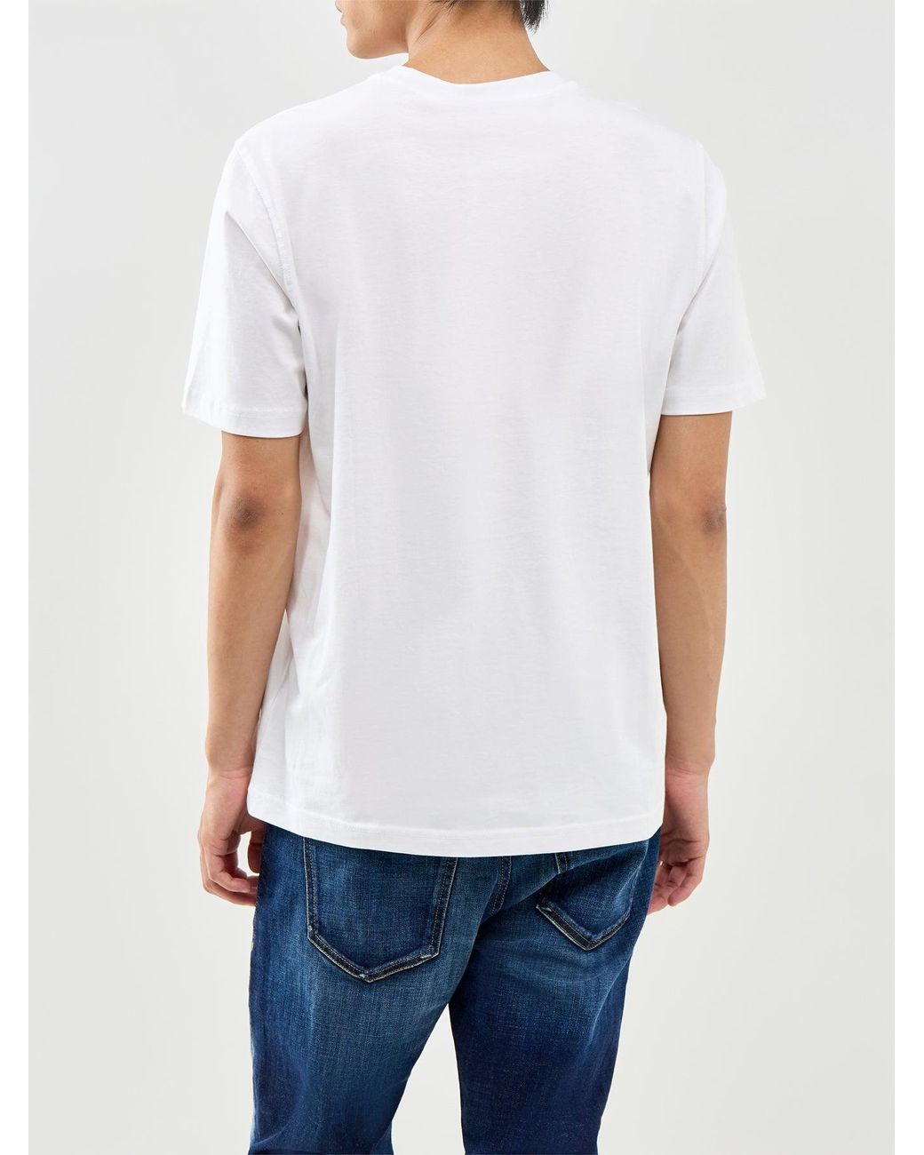 DIESEL White Logo T-Shirt for men