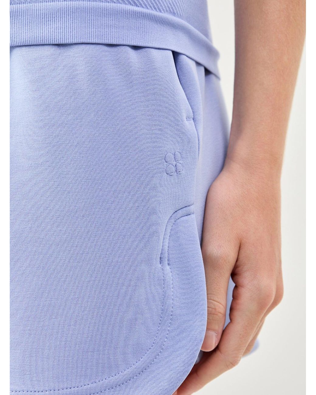 Sweaty Betty Blue Sand Wash Cloudweight High Waisted Shorts