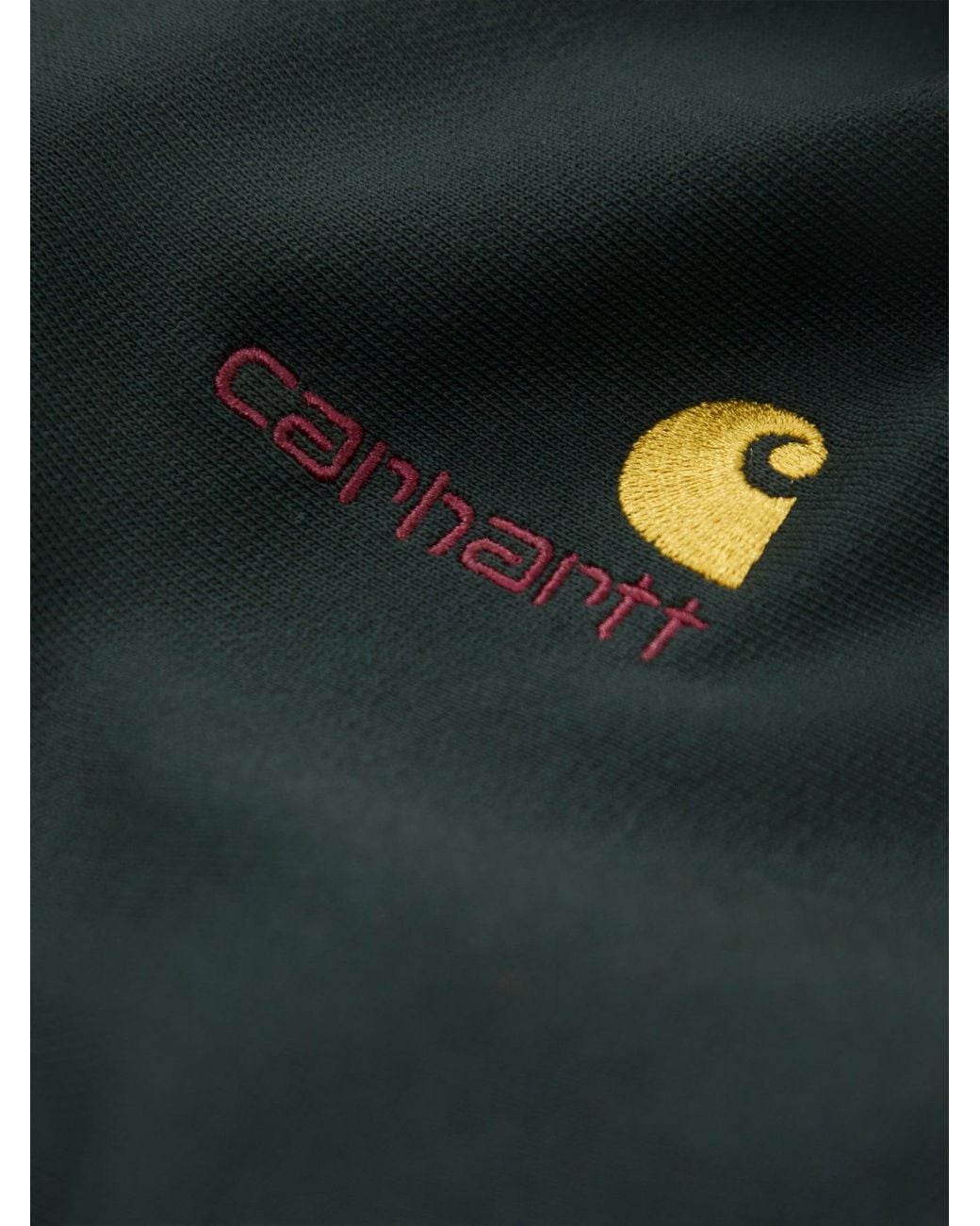 Carhartt Green Half-Zip American Script Cotton Blend Sweatshirt for men