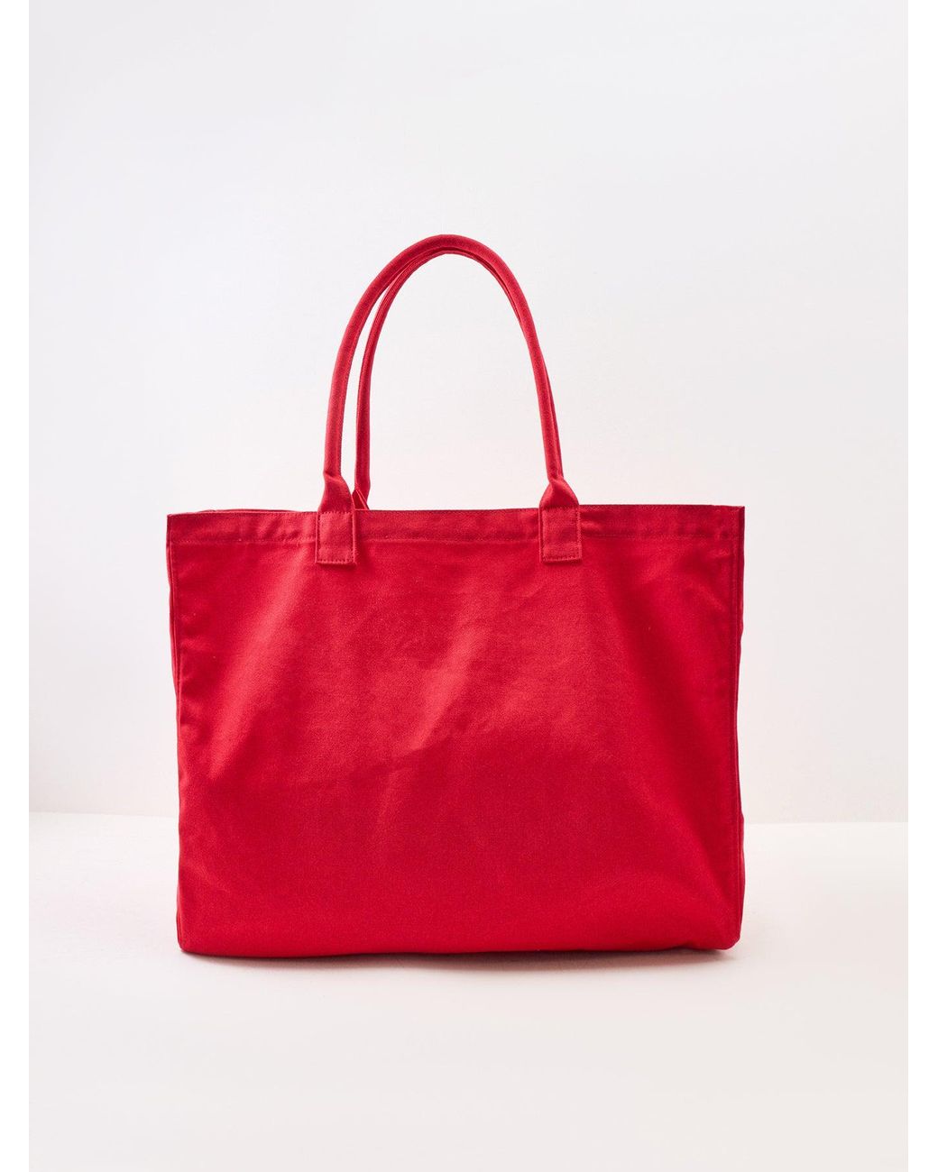 Anine Bing Red Leo Canvas Tote Bag