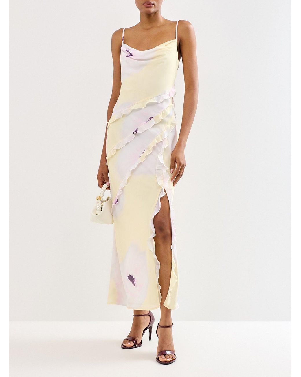 Pretty Lavish White Constance Ruffle Maxi Dress