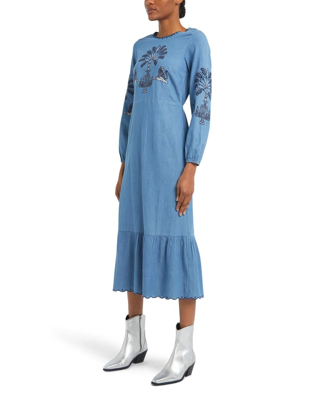 never fully dressed denim dress Never Fully Dressed Monika denim mini dress in blue