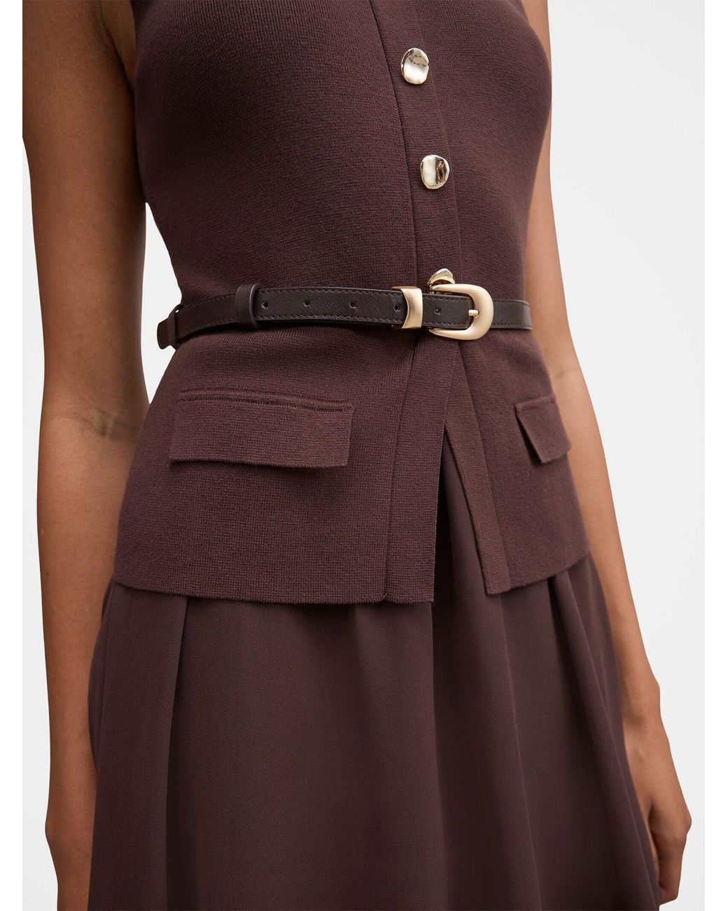 Forever New Brown Belle Mini Dress