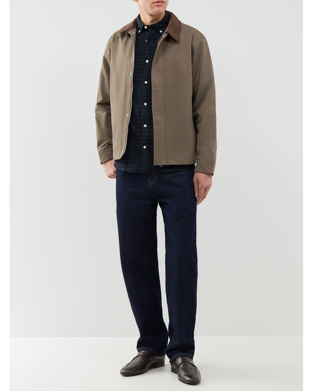 Jack & Jones Blue Blustanley 100% Flannel Long Sleeve Shirt for men